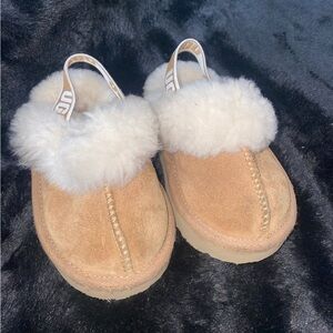 UGG Chestnut Slippers with White Shearling